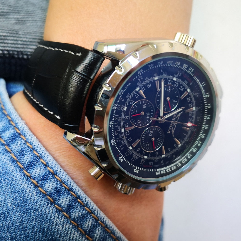Military Leather Strap Wrist Watch
