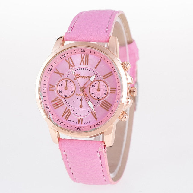 Casual Leather Bracelet Wrist Watch
