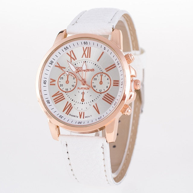 Casual Leather Bracelet Wrist Watch