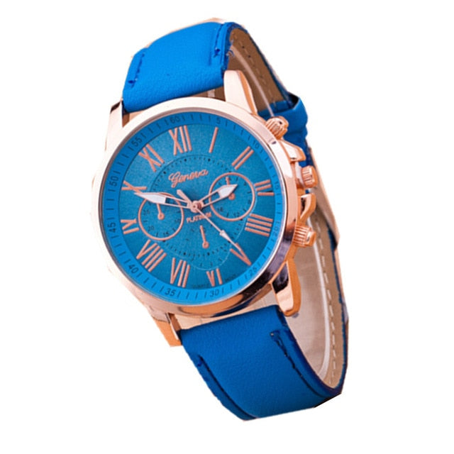 Casual Leather Bracelet Wrist Watch