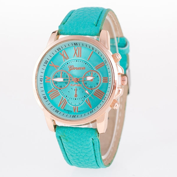 Casual Leather Bracelet Wrist Watch