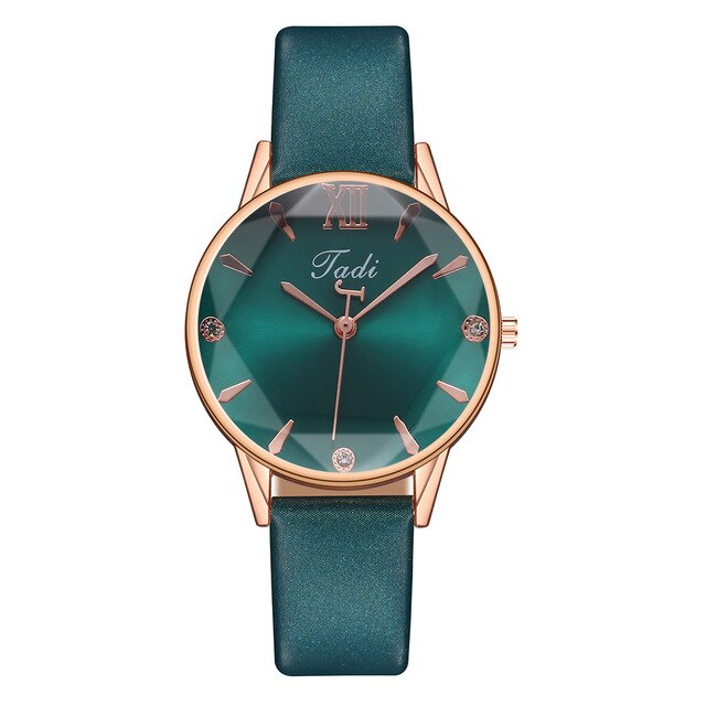 Leather Rose Gold Women's Watch
