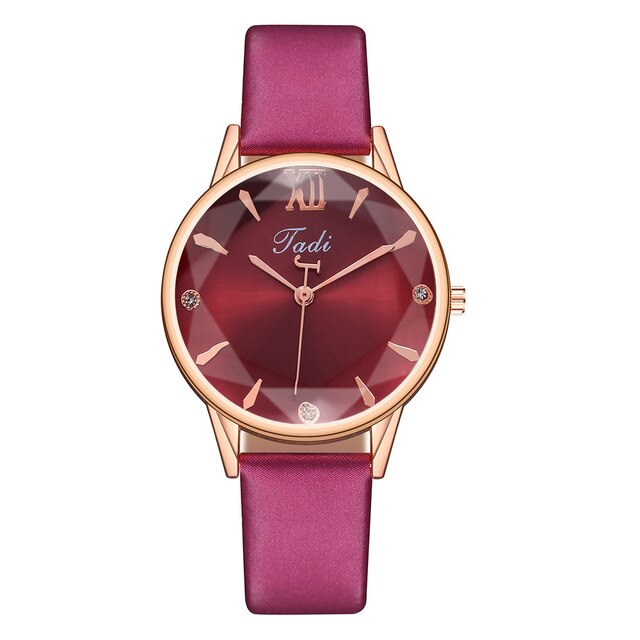 Leather Rose Gold Women's Watch